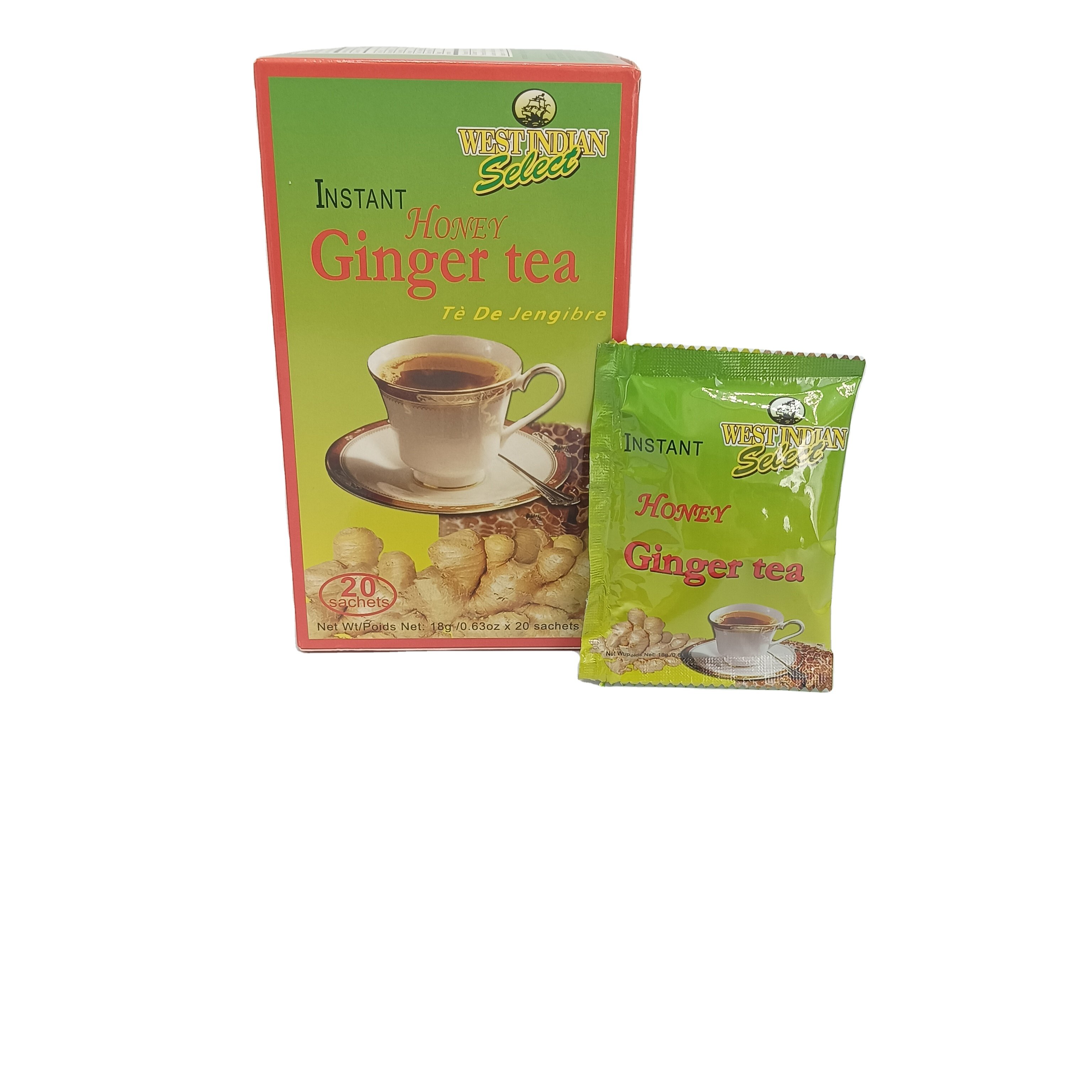 Instant Honeyed Ginger Tea, Black Ginger Tea, Ginger Tea