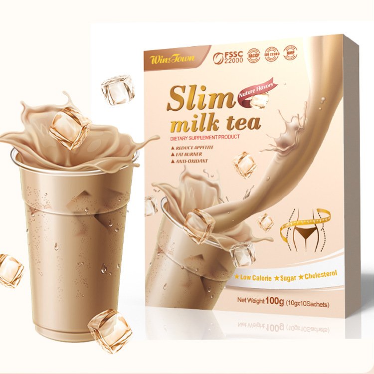 Hot Sales Weight Loss Products Diet Slim Milk Tea Taro Flavor Meal Replacement Shake Powder Slimming Tea