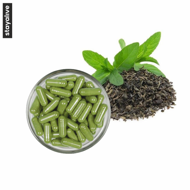 100% Pure Green Tea Extract Capsule | Herbal Supplement | (60,90,120 Capsules)