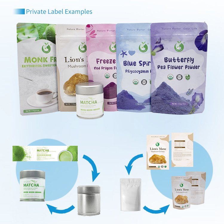 Free Sample Organic Premium Te Verde En Polvo Green Tea Matcha Powder