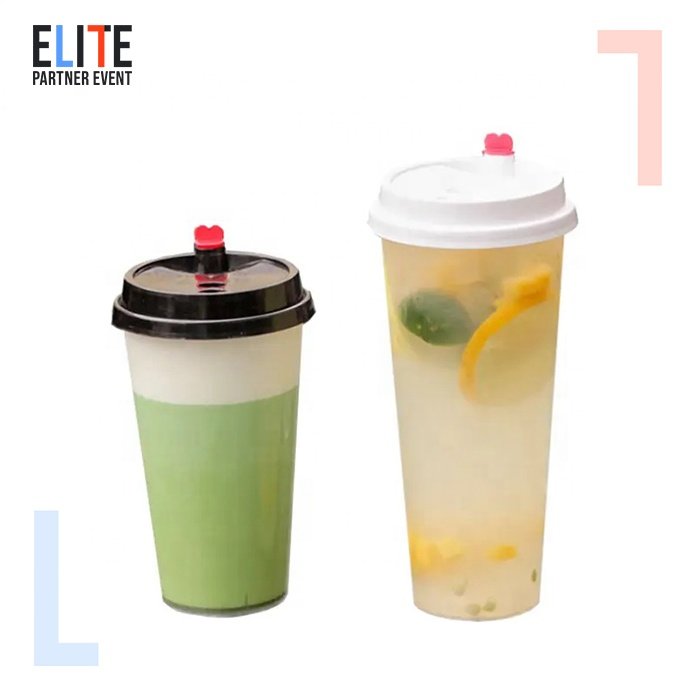 High quality matt pp injection fruit tea, juice drink packaging cups disposable takeaway drink hard slim cup