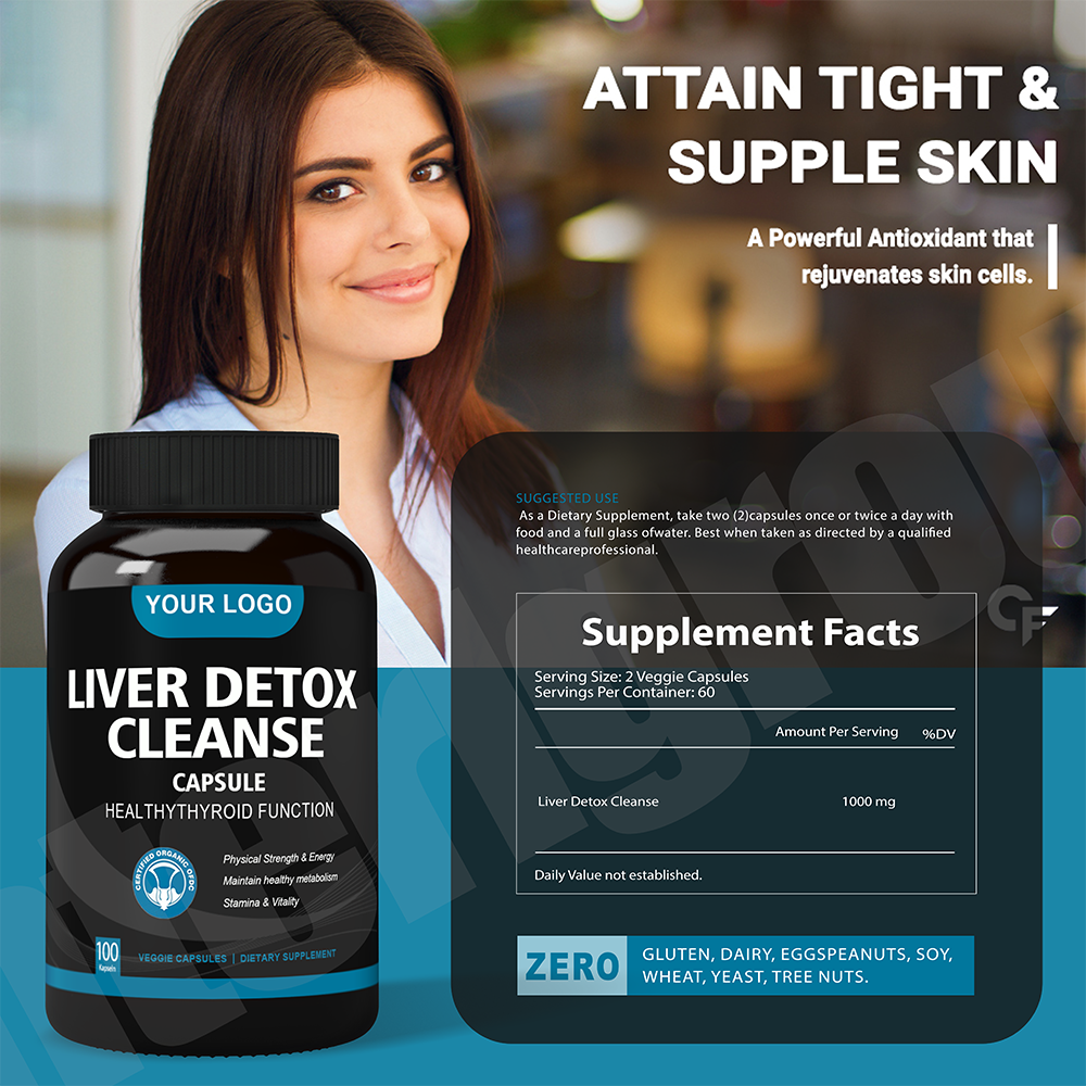 OEM halal herbal liver cleanse and detox repair pills Tea weight lossy Slimming Nature liver detox cleanse capsules