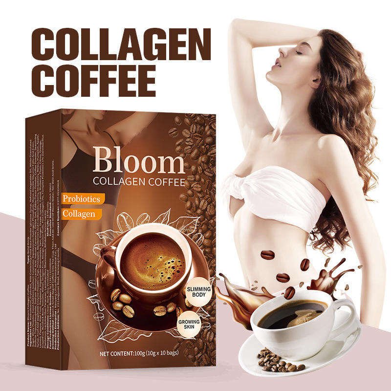 collagen protein coffee powder private label bloom collagen coffee slimming coffee with collagen