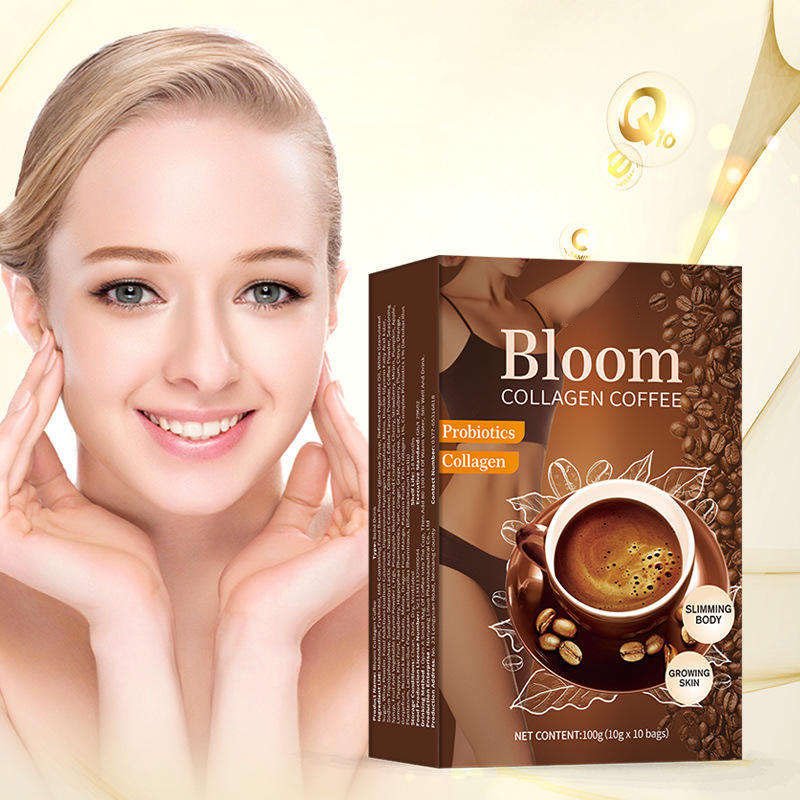 collagen protein coffee powder private label bloom collagen coffee slimming coffee with collagen