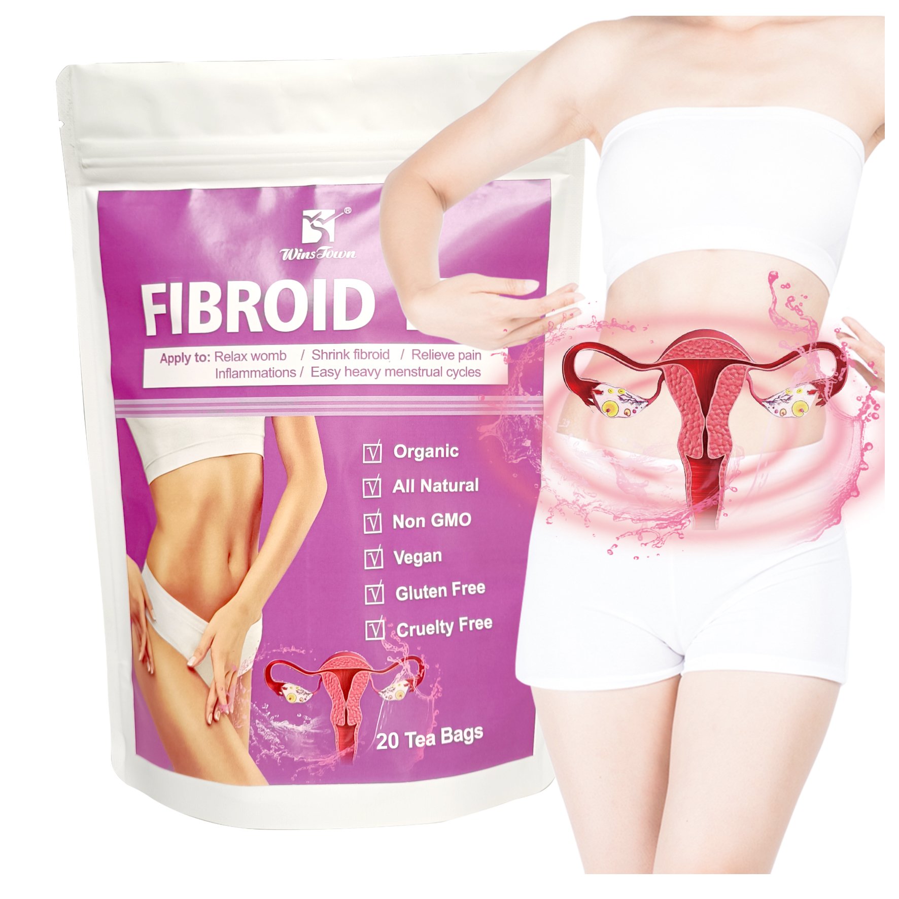 Organic Women's Womb Protect Tea Warm Womb Detox Fertility Infused Herbal Private Label Feminine Uterus Tea Fibroid Flavorful