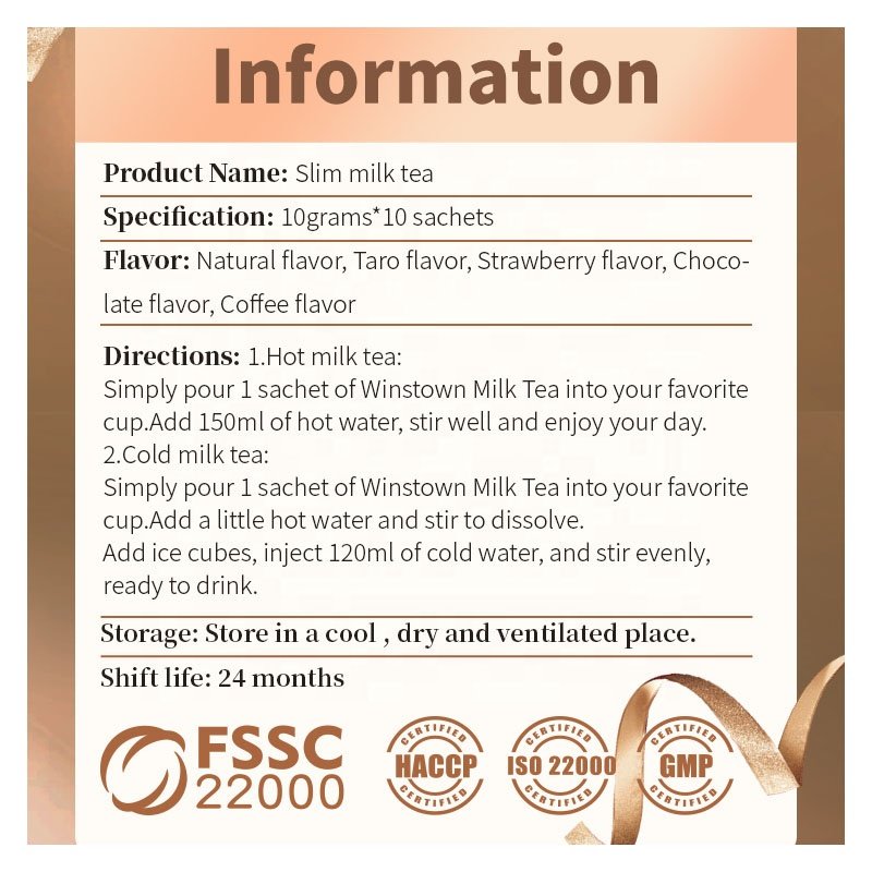 OEM herbal slimming milk tea chocolate flavor Weight Loss Flat Tummy detox belly fat burn slim milk tea