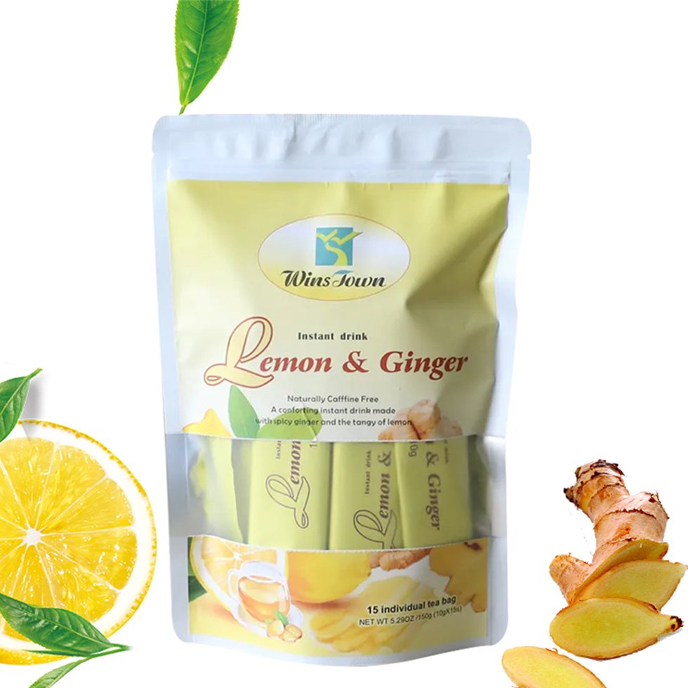 C14 OEM Organic Detox Warm Palace Menstrual Lemon Ginger Tea Slimming Vitamin-Rich Herb Tea for Adults Packaged Box Bag Teabag