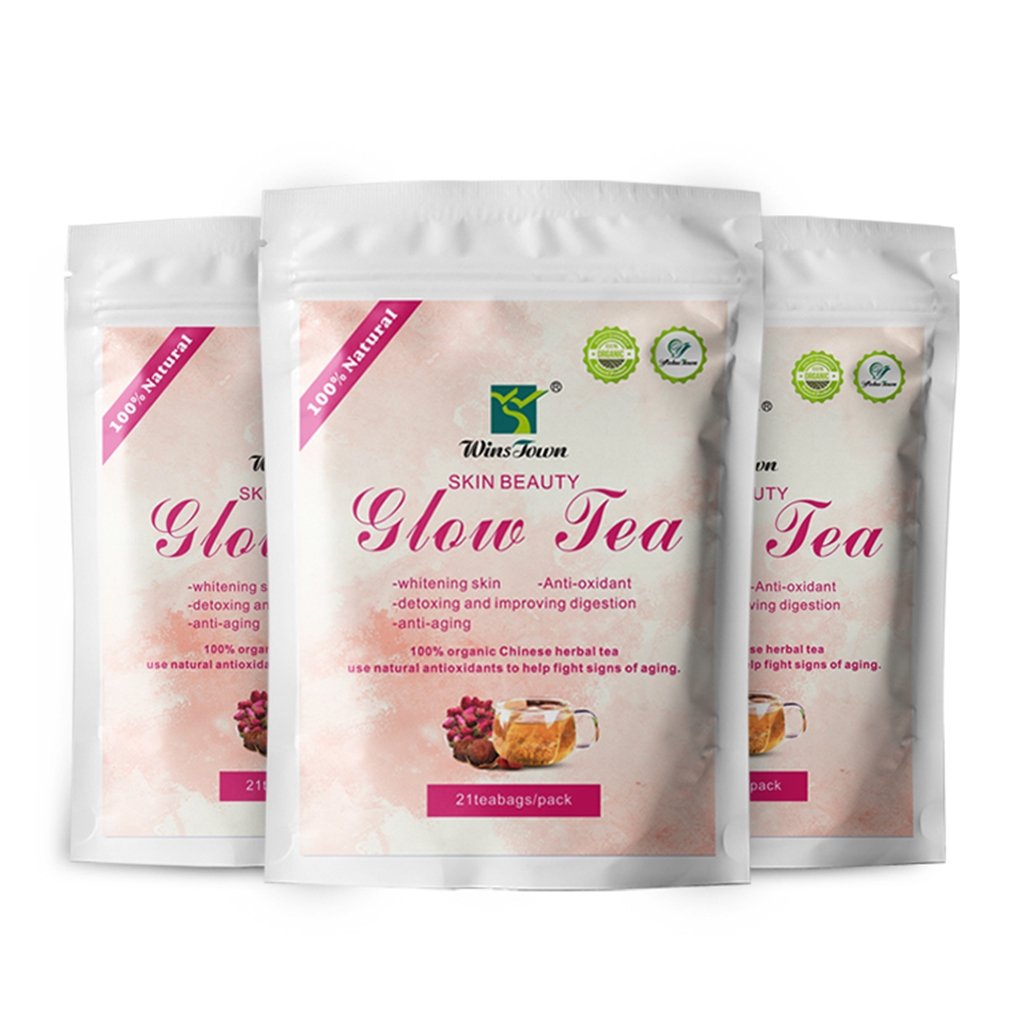 Private label beauty tea skin glowing teas natural herbal products GMP factory with HALAL HACCP ISO