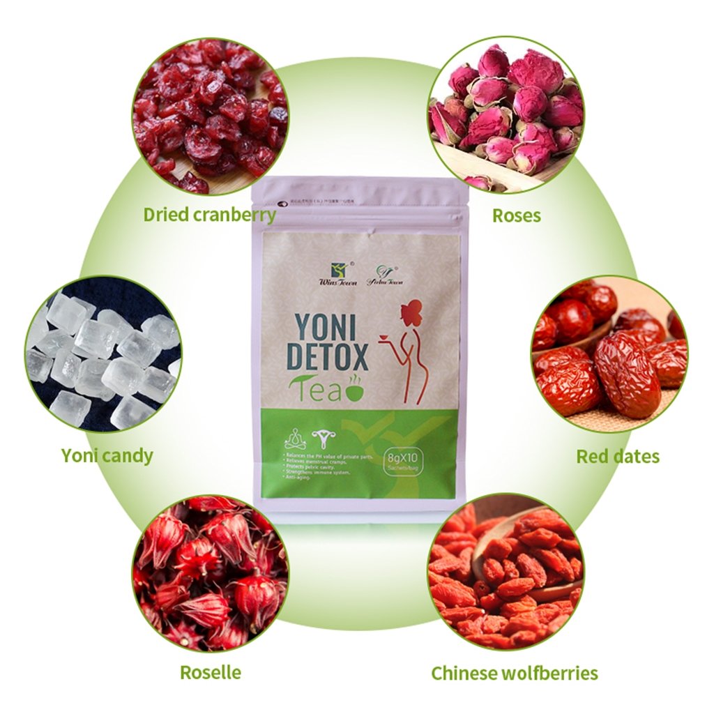Yoni fit detox tea cranberry menstruation flat herbal slim natural womb female organic cleanse vegan dietary women relieve tea