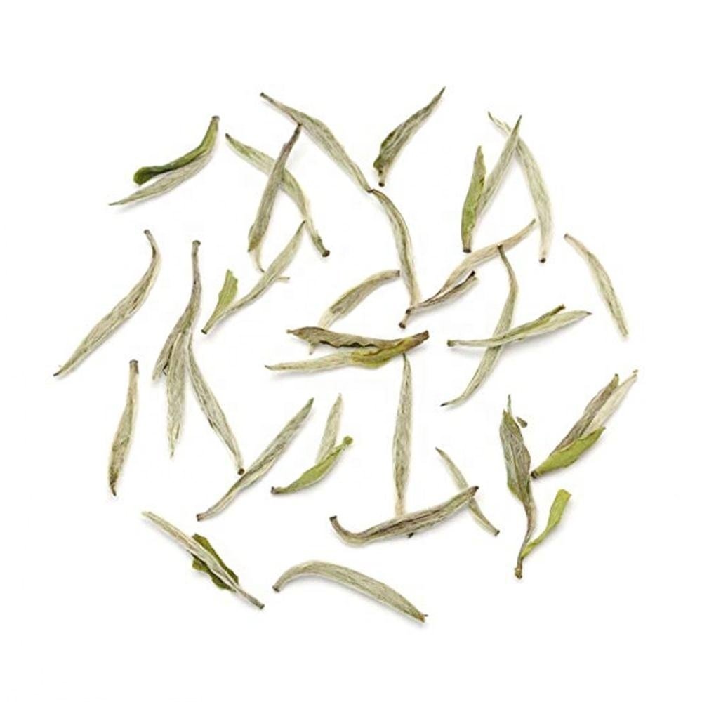 High Quality 100g Silver Needle White Tea Premium Loose Leaf Freshly Boxed Bulk Slimming Tea Silver Tips Sachet Bag Available