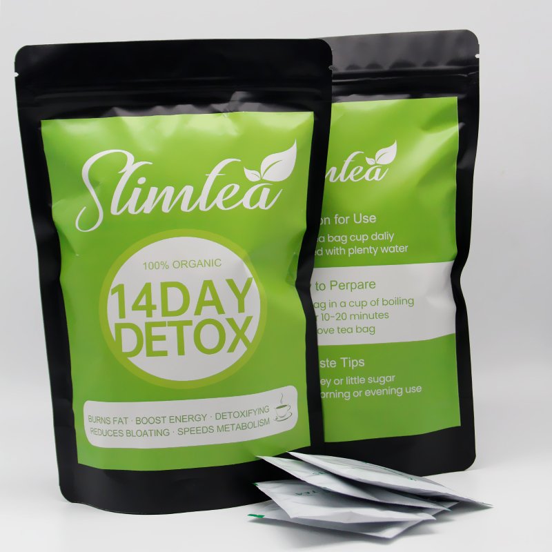 14 days slimming tea burn fat weight loss detox slim green tea bag organic lose for flat belly