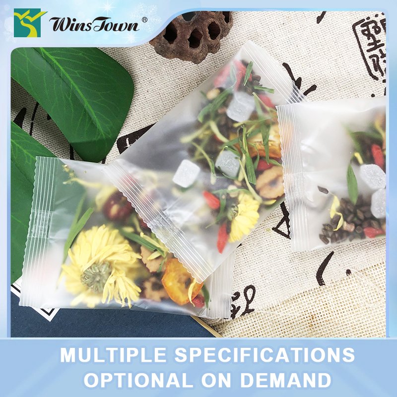 Factory Nylon Pyramid teabag with logo customize different function herbal teabag with string and label for sale