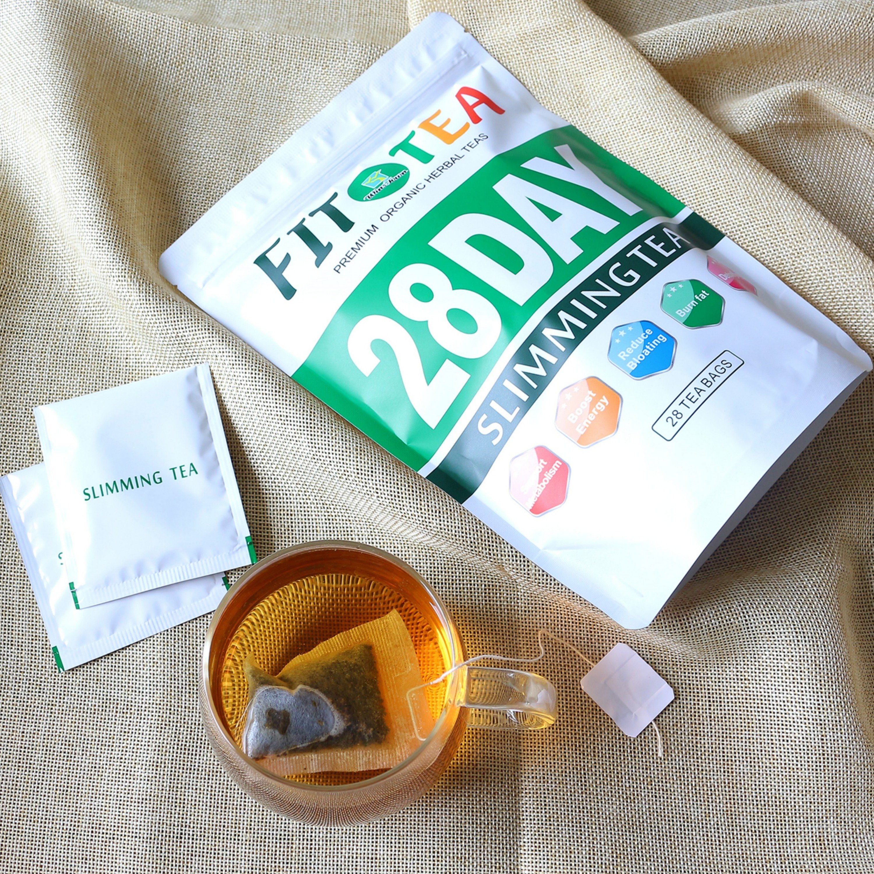 Natural herbal tea bags 28 day fit tea gently detoxify reduce appetite Diet tea