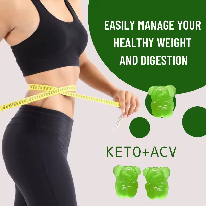 OEM Private Label Flat Apple Cider Vinegar Slimming Gummies Detox Weight Loss Keto Diet Metabolism Support for Adults