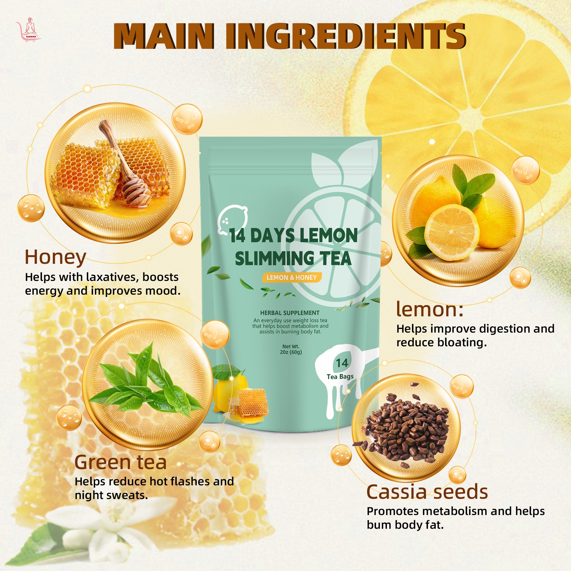 2024 produits pour perte de poids ventre plat la plus vendu 14 day detox tea best slimming tea for flat belly stomach