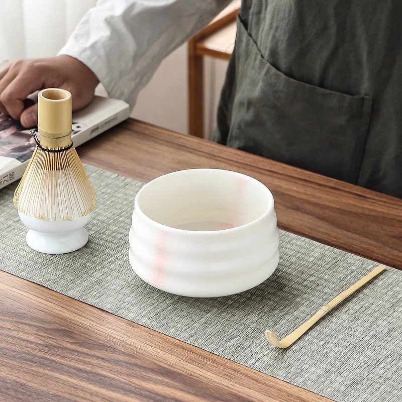 Wholesale Bamboo Matcha Whisk Set For Matcha Tea Scoop Whisk Stand Chasen Holder Matcha Bowl Kit Of 4pcs