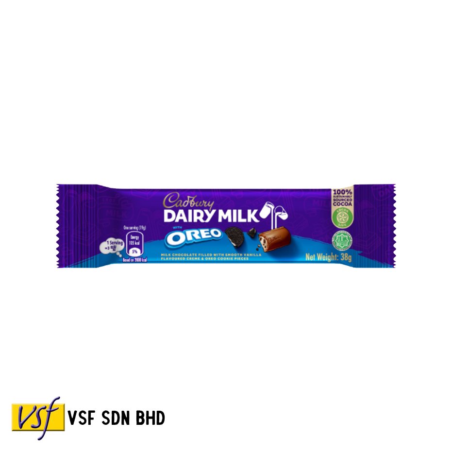 Cadbur y Dairy Milk Oreo Chocolate Bar Cadbur y x Oreo Crossover Cadbur y Oreo 38g x 12 x 12