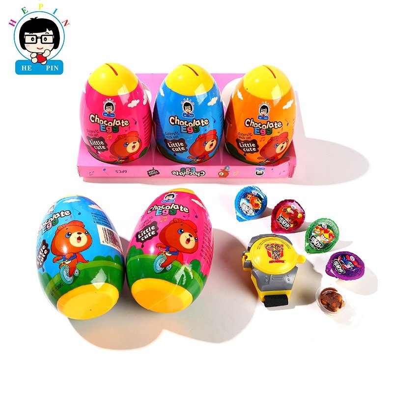 Wholesale OEM Order 30g Big Surprise Egg Chocolate Toy Candy Colorful Sweets For Kids