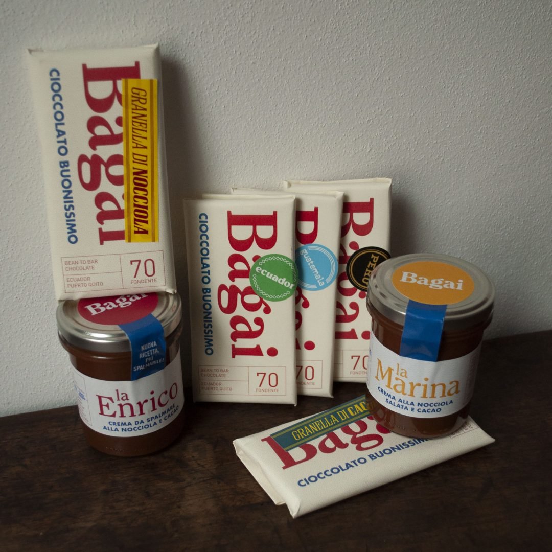 Salted hazelnut and cocao chocolate Spread cream Made In Italy Top Quality 200 gr Bagai