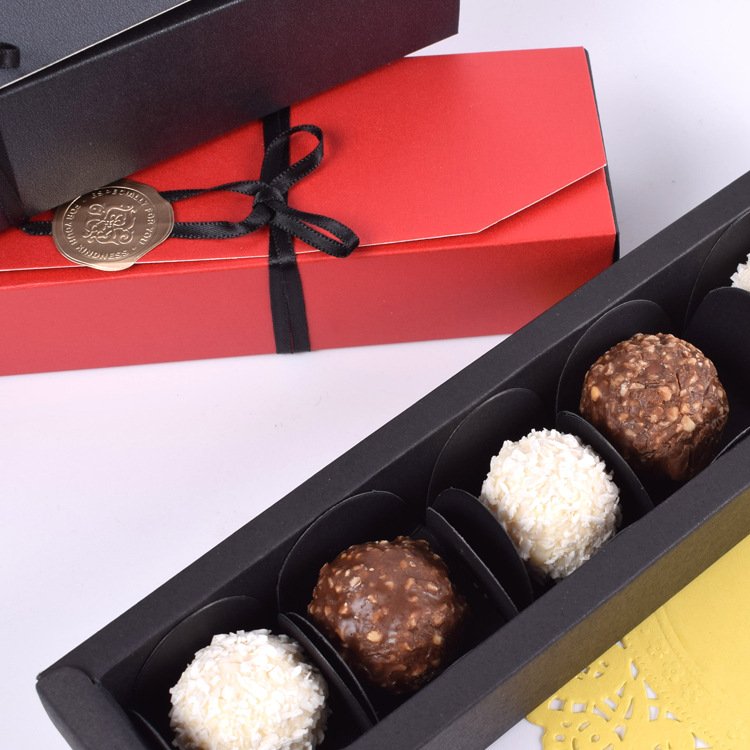 handmade paper divider ferrero rocher packaging truffles Protein energy bar chocolate gift box