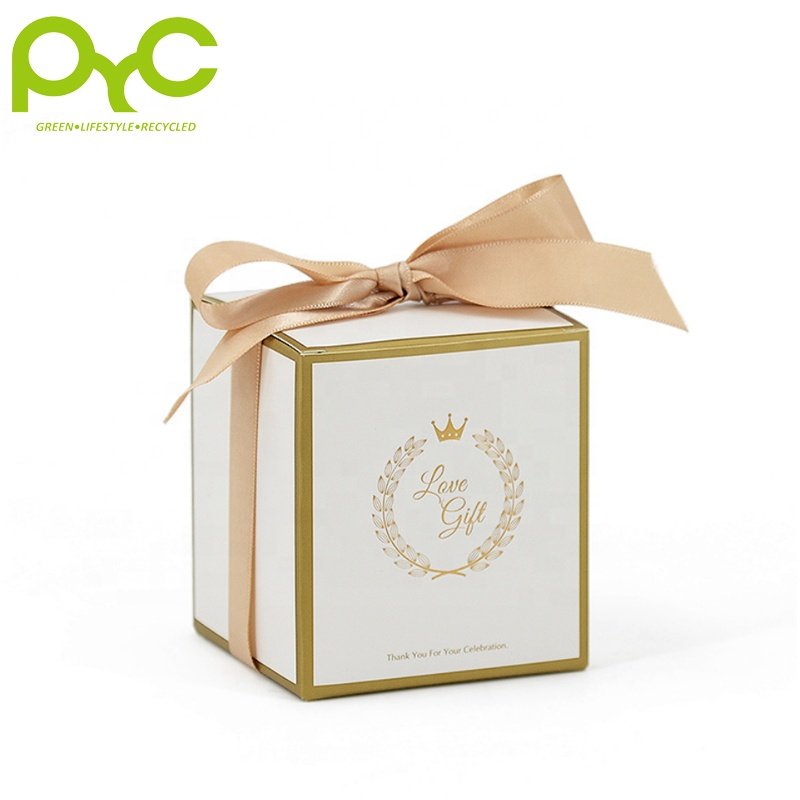 Luxury wedding packaging chocolate boxes ribbon closure large capacity paper gift box