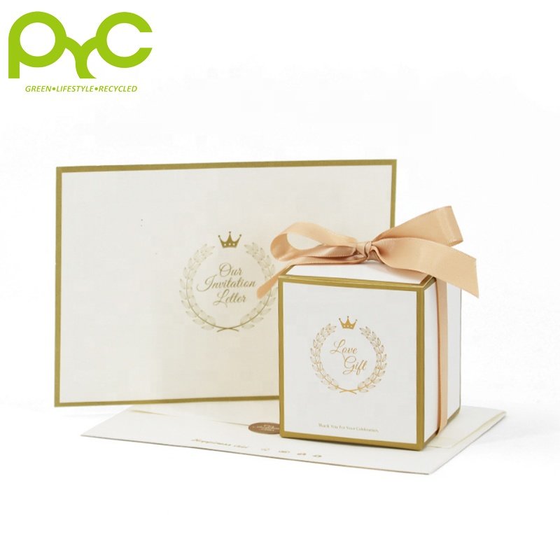 Luxury wedding packaging chocolate boxes ribbon closure large capacity paper gift box