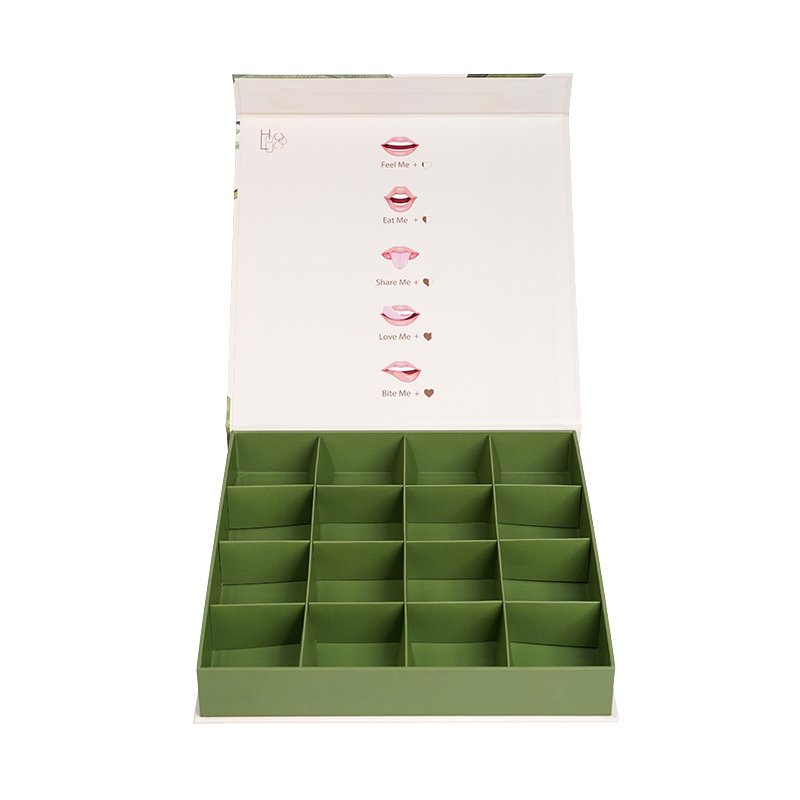 Recyclable Customized Printing Logo Cardboard Chocolate Boxes WIth Dividers Drawer Chocolate Packaging Box