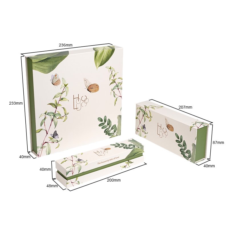 Recyclable Customized Printing Logo Cardboard Chocolate Boxes WIth Dividers Drawer Chocolate Packaging Box