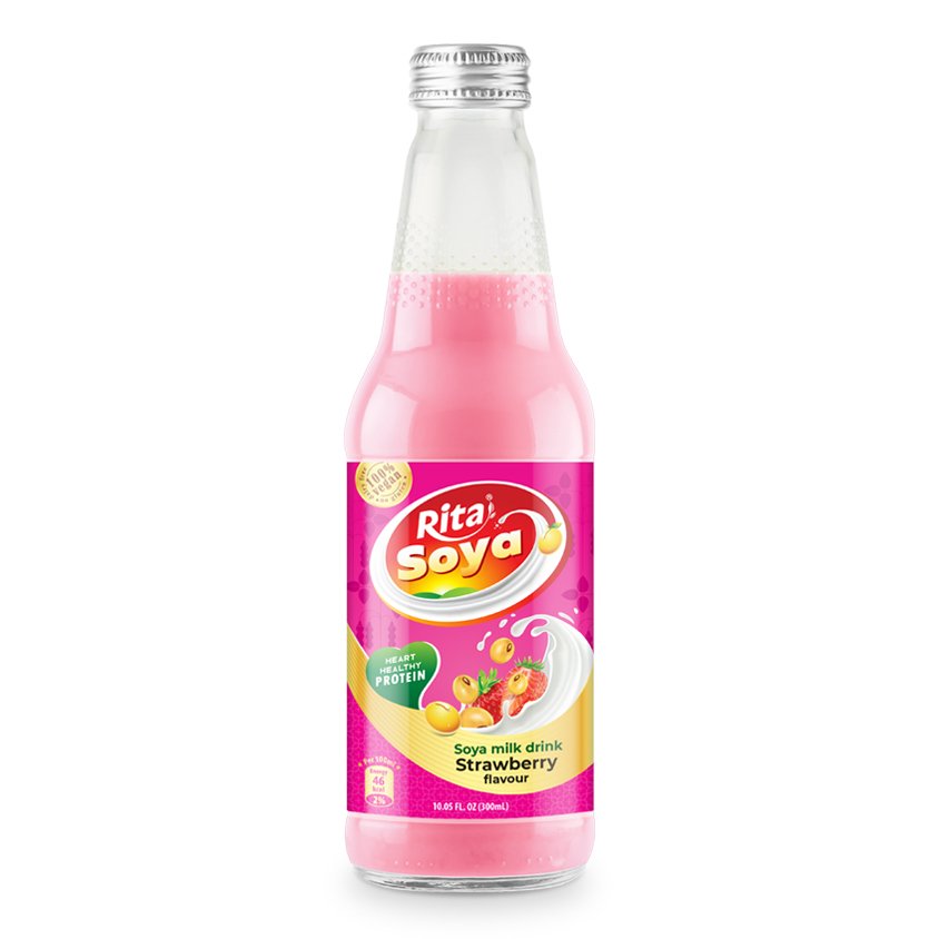 Vietnam's Exporter 100% Vegan Rita Soya Milk Drink Chocolate 10.05 Fl Oz Glass Bottle Best Quality OEM ODM Services