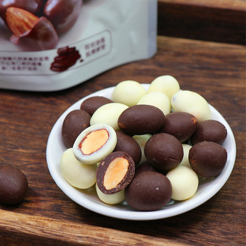 60g padan Wood chocolate snack almond nuts chocolate wholesale nut kernel snacks almond chocolate