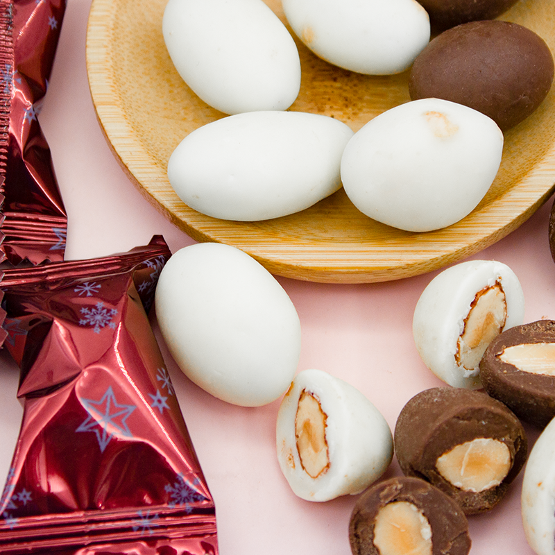 60g padan Wood chocolate snack almond nuts chocolate wholesale nut kernel snacks almond chocolate
