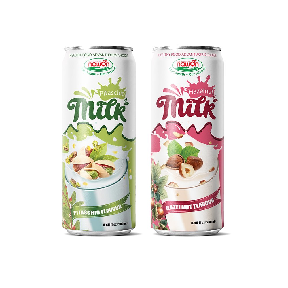 250ML Canned Oat Milk Drinks NAWON Nut Milk Beverage from Vietnam Manufacturer - Soft Drinks OEM Private Label Free Sample