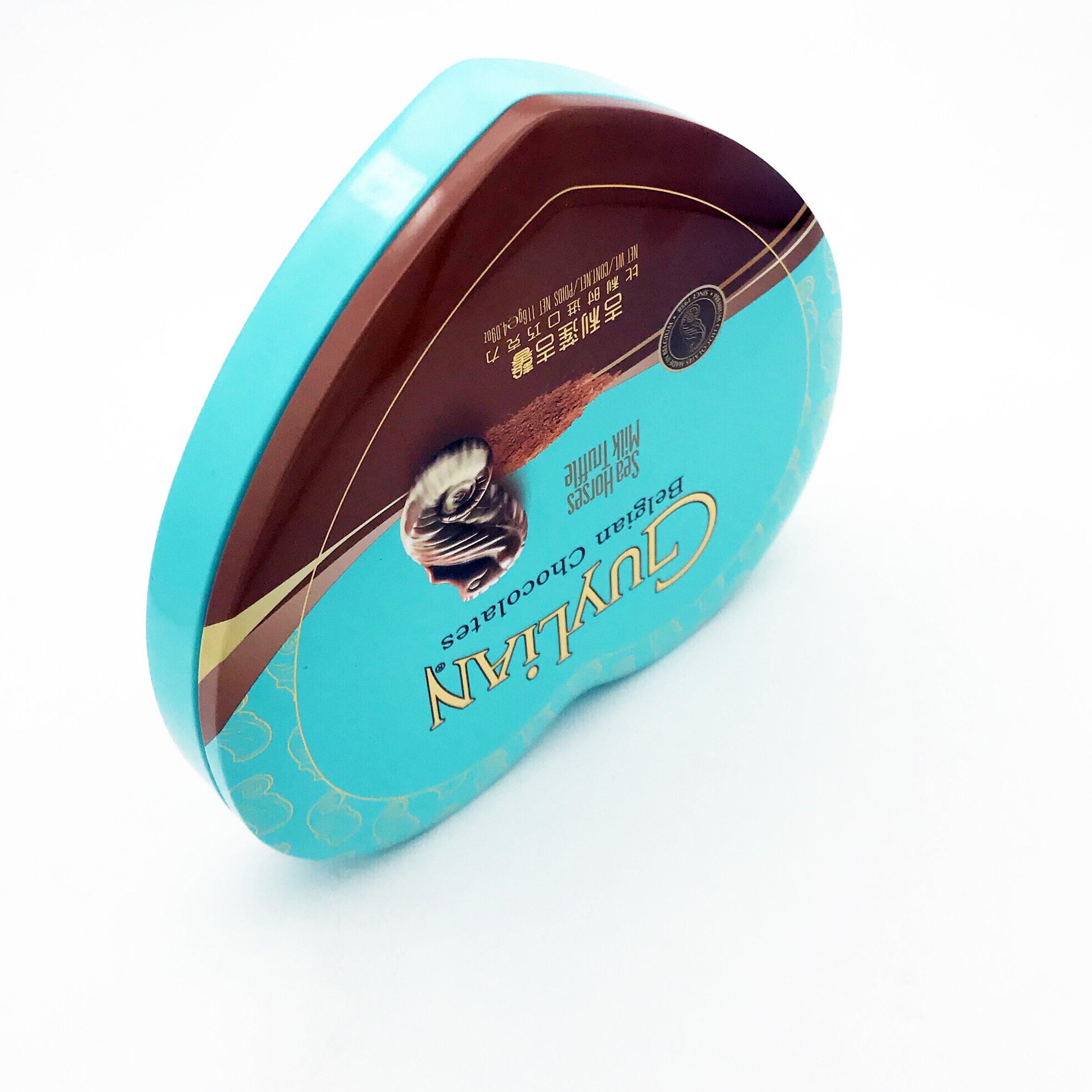 Empty Heart Shaped Tin Box chocolate Candy Tin Can