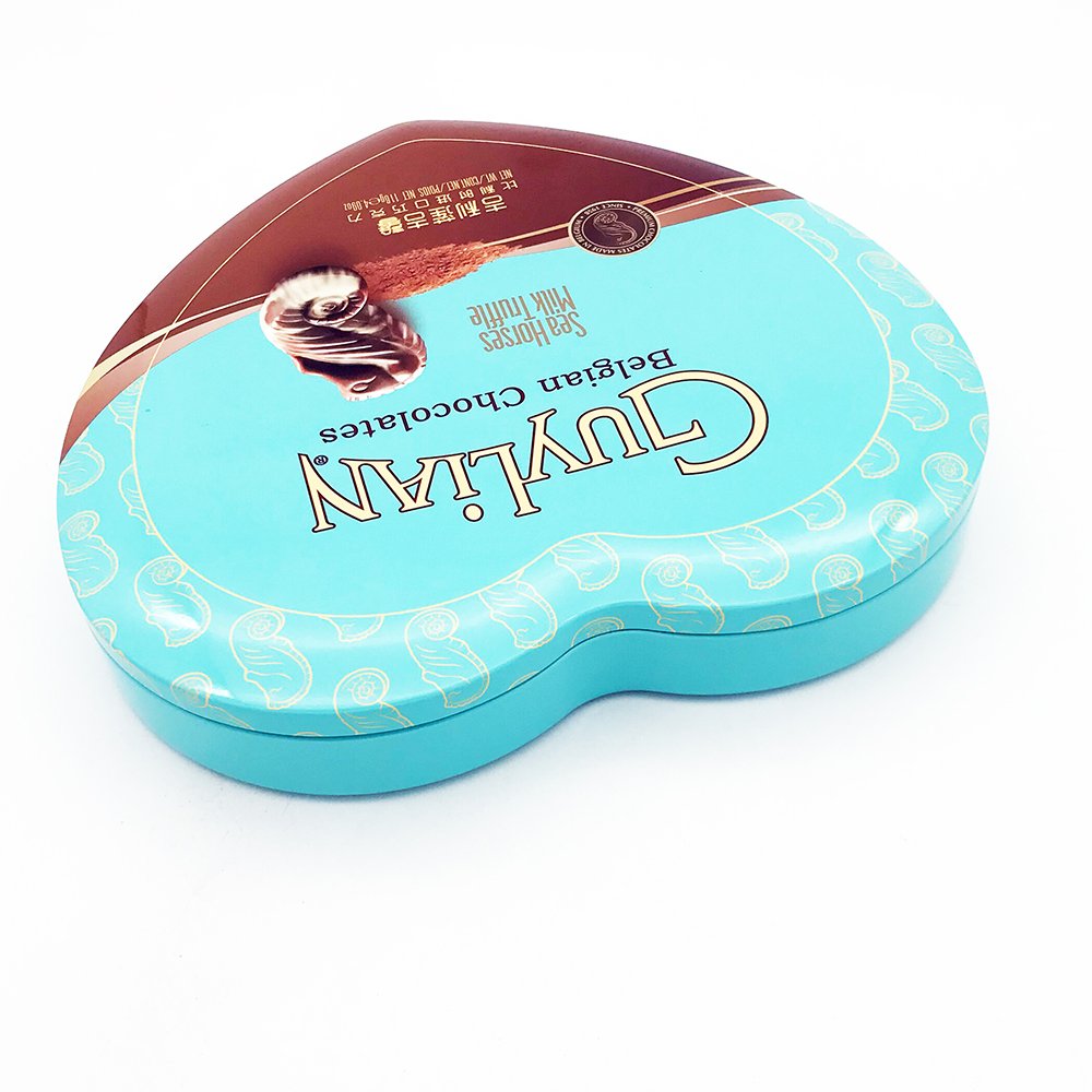 Empty Heart Shaped Tin Box chocolate Candy Tin Can