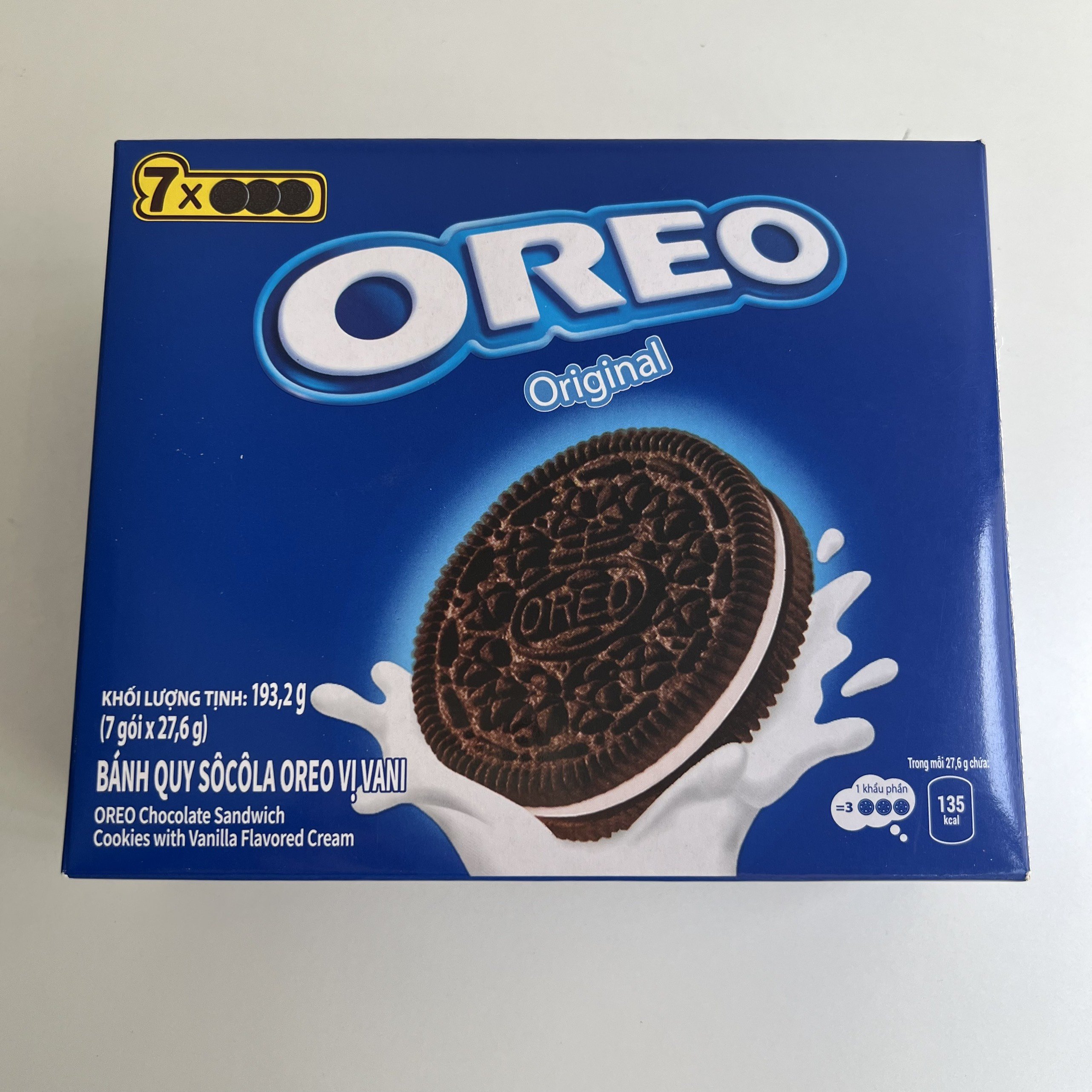 Hot Wholesale Oreo Biscuit Vanilla Cream 248.4g/ 27.6g x 9 Pcs x 12 Boxes Chocolate Powder with Candy from Vietnam