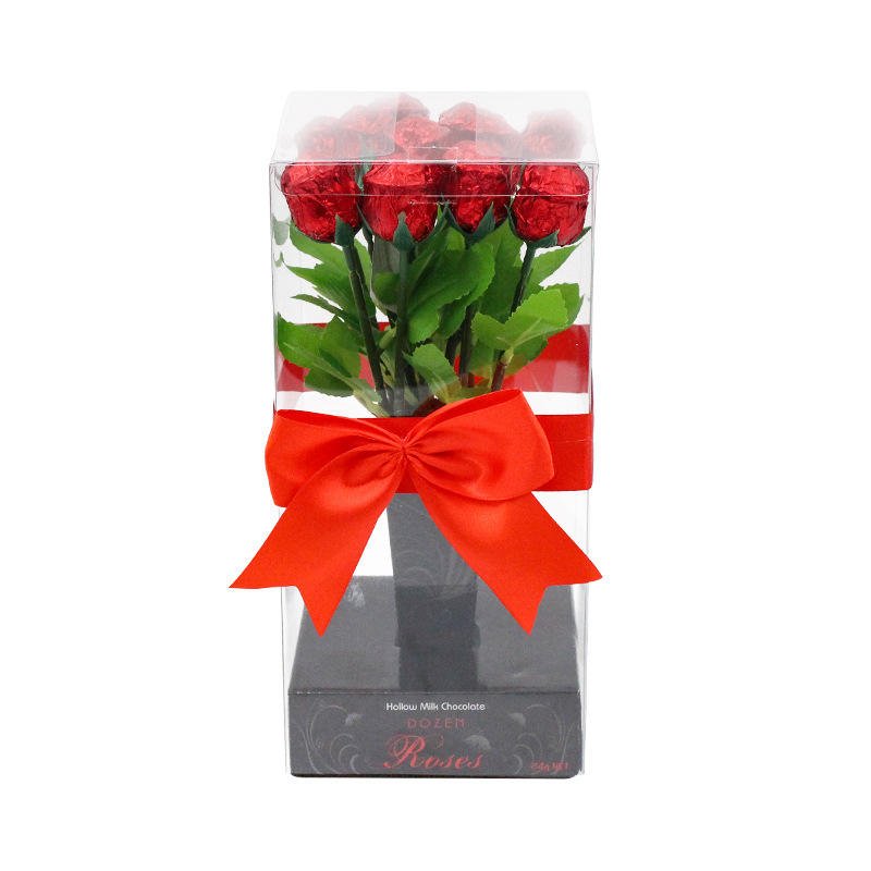 Best Selling Delicious Sweets Snack Chocolate Candy Rose Bouquet Flower Shaped Valentine Day Chocolate