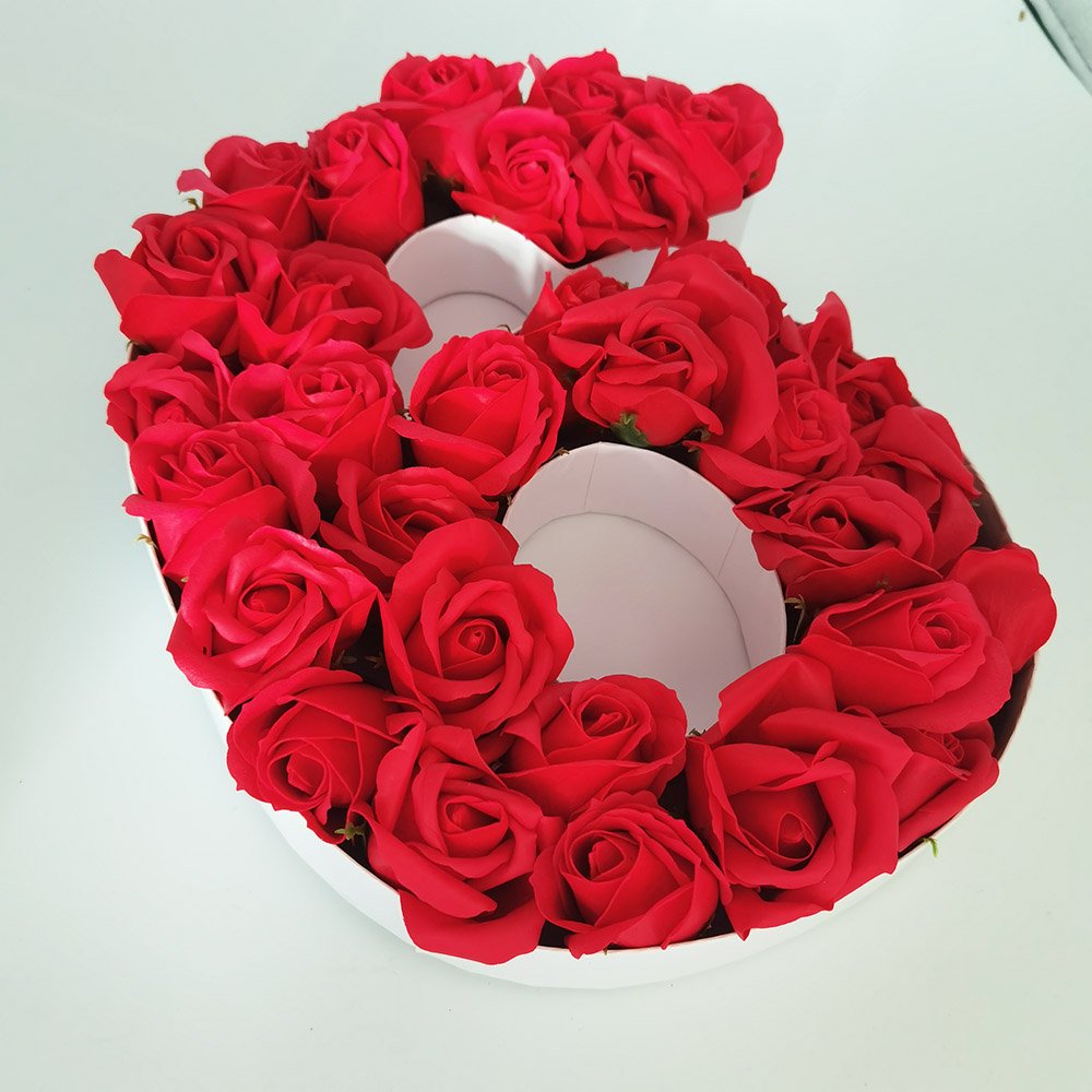 12" Sweet Chocolate Cupcake Packaging Birthday Gift Fillable Cardboard Number Shaped Box Carton For Treat