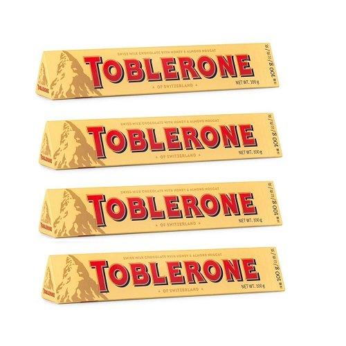 Tobleronee Swiss Dark Chocolate with Honey and Almond Nougat 3.52-Ounce Bar (Pack of 20)