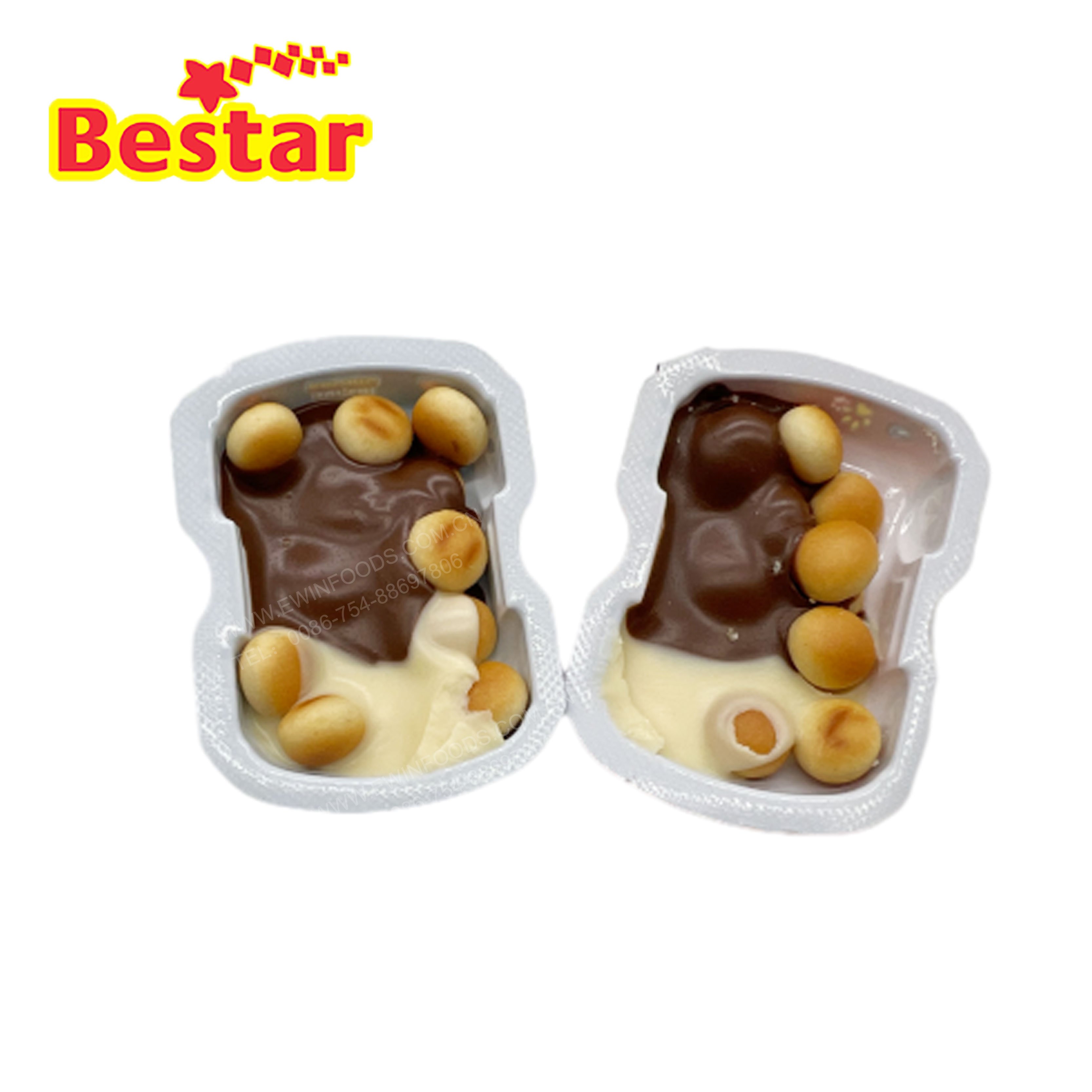 Customize jar package different shaped chocolate egg car shaped cocoa butter chocolate sauce with biscuit for wholesale