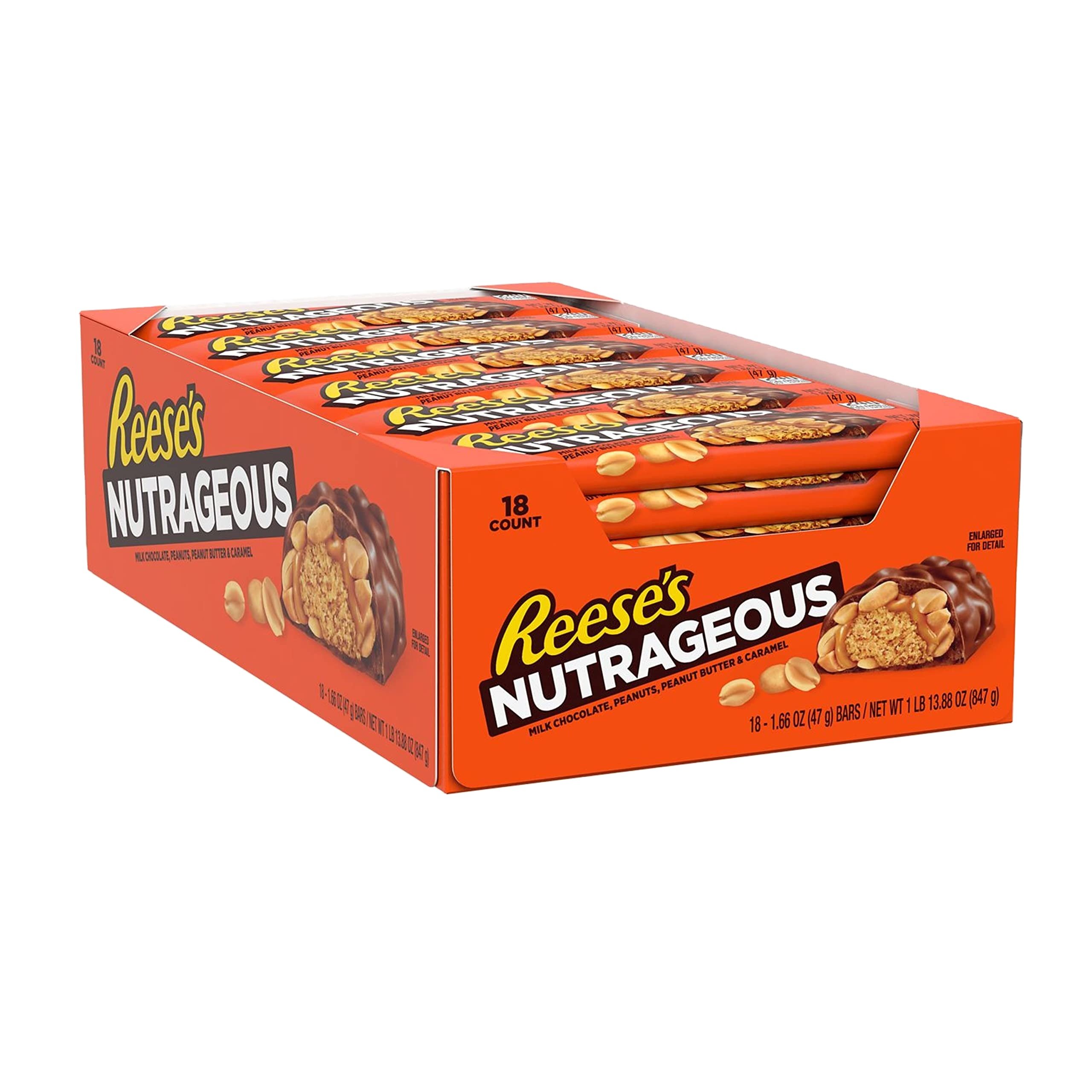 All-New Reese's Peanut Butter Creme Milk Chocolate Flavour Coating Solid Candy Bar with Nuts and Biscuits Sweet Taste