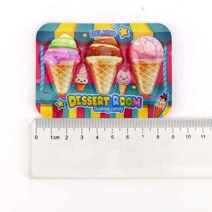 Dessert room ice cream shaped chocolate cream with biscuit ball