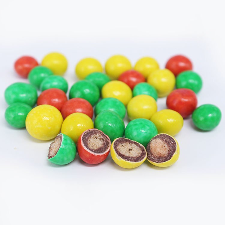 choco colors kids candies balls crispy treats candy coated biscuit with chocolate bean