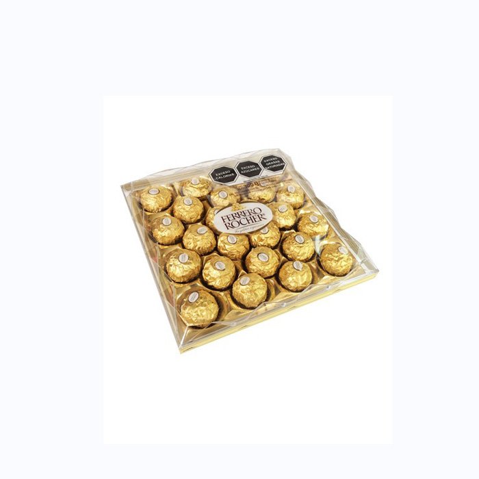 Fe-rrero Collection T24 Direct Exporter's Solid Rocher Chocolate Snack Hazelnut-Based Biscuit Candy Ball Pattern Packaged Bulk