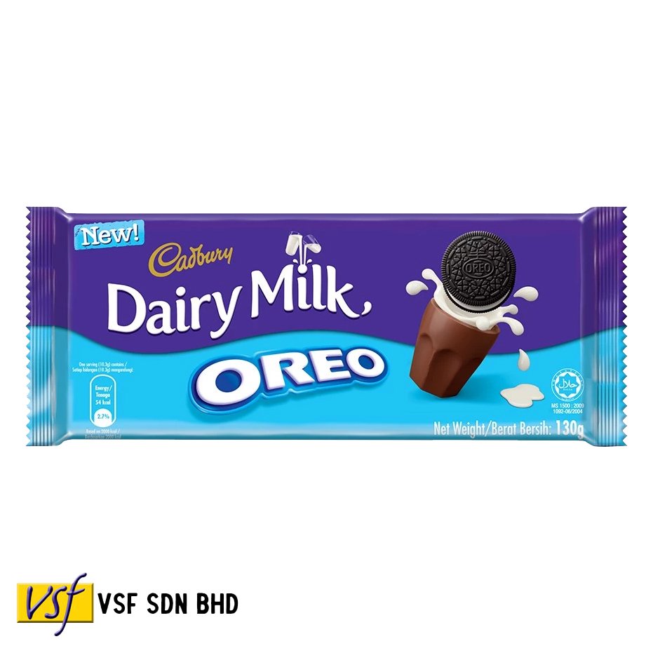 Cadbur y Dairy Milk Oreo Chocolate Bar Cadbur y x Oreo Crossover Cadbur y Oreo 130g x 12 x 6