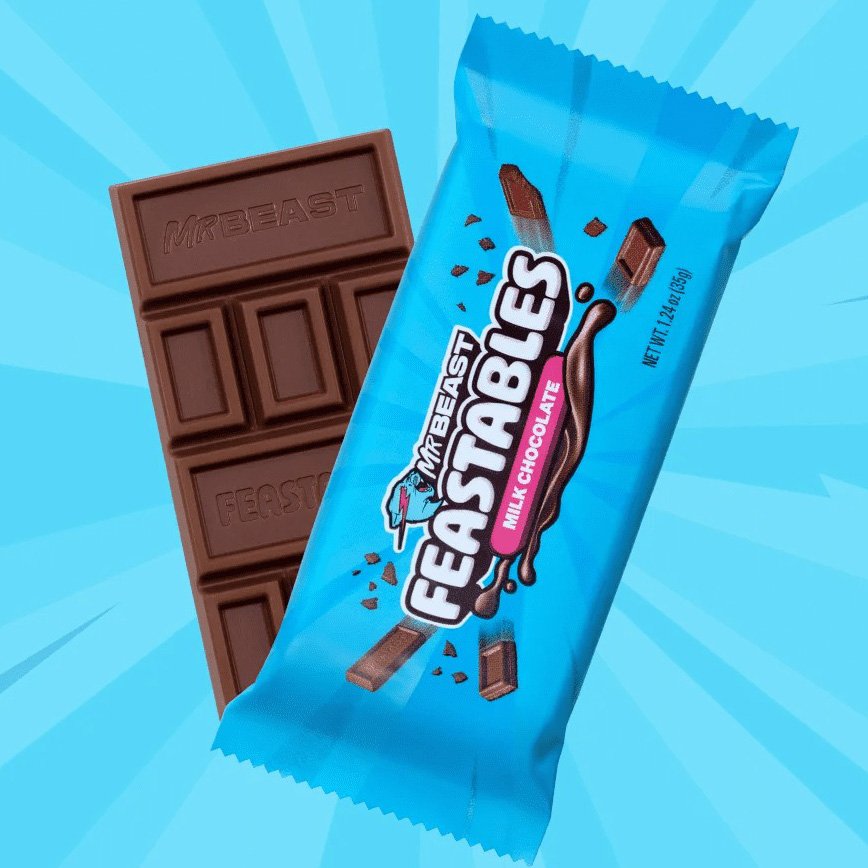 Feastables MrBeast 60g Chocolate Bars Unique Flavor Solid Sweet Chocolate with Nut Wholesale Price