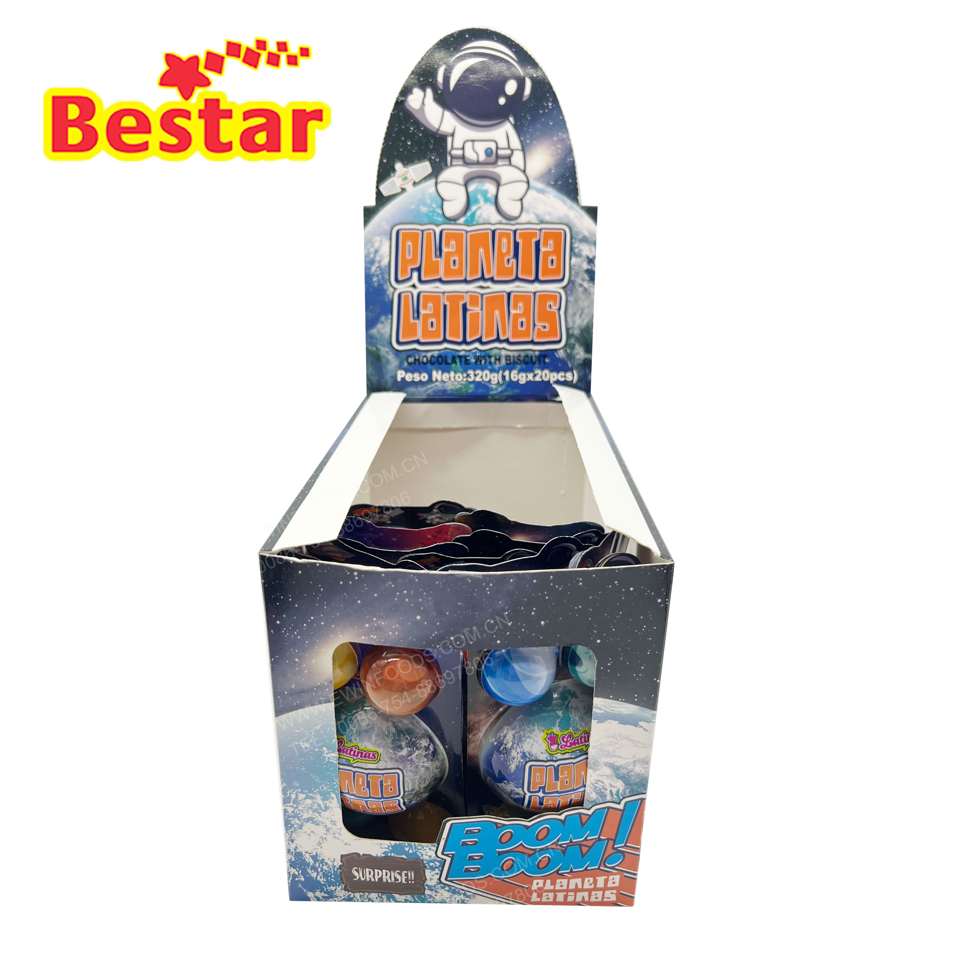 Customize Planet Chocolate Sauce with biscuit and surprise toys chocolate egg for wholesale