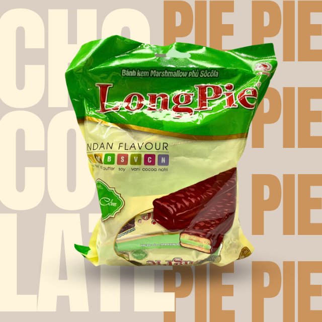 Premium quality Delicious soft pie Chocolate with marshmallow Pie LONGPIE brand from HaiHa confectionery