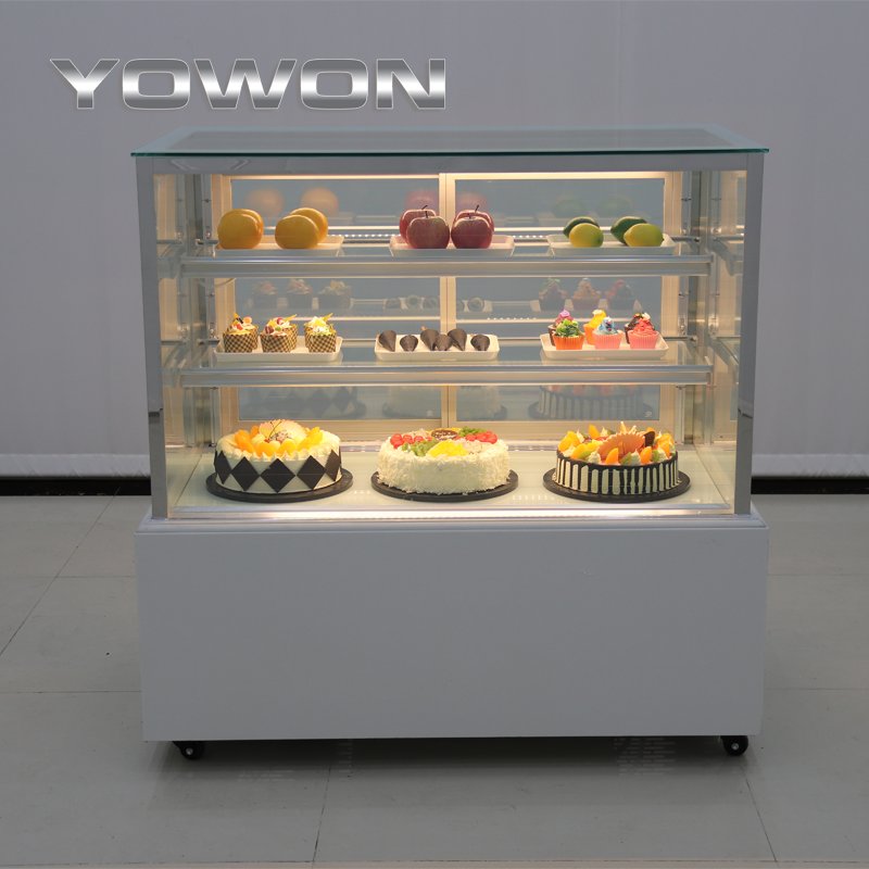 Yowon commercial vertical upright glass door display counter commercial refrigerator display chiller fridge chocolate display