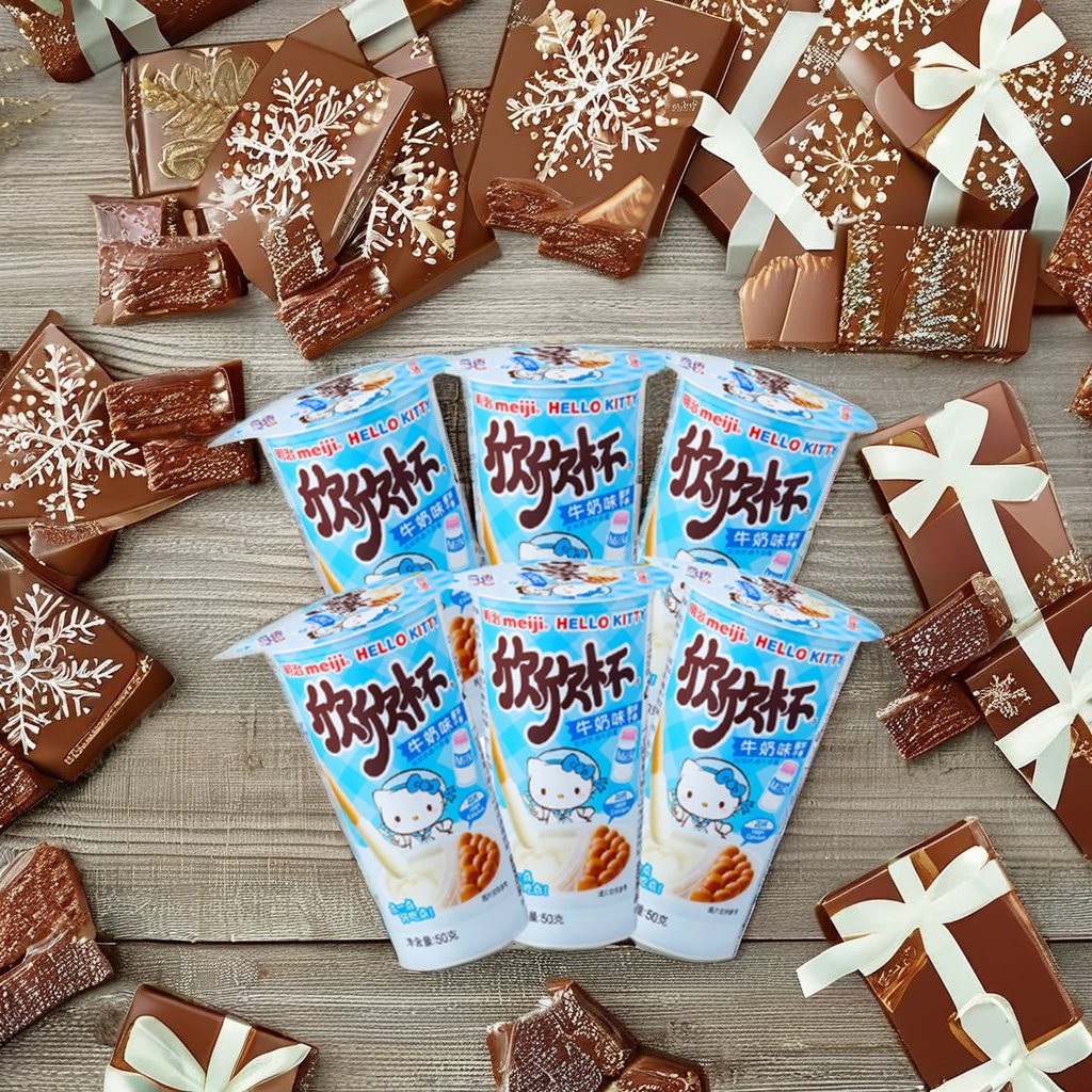 Mingzhi Children's Cup Popular Wholesale Cute Cookies Biscuits with Chocolates Nut Candy Ingredients Milk Flavor 50g Bar Pattern