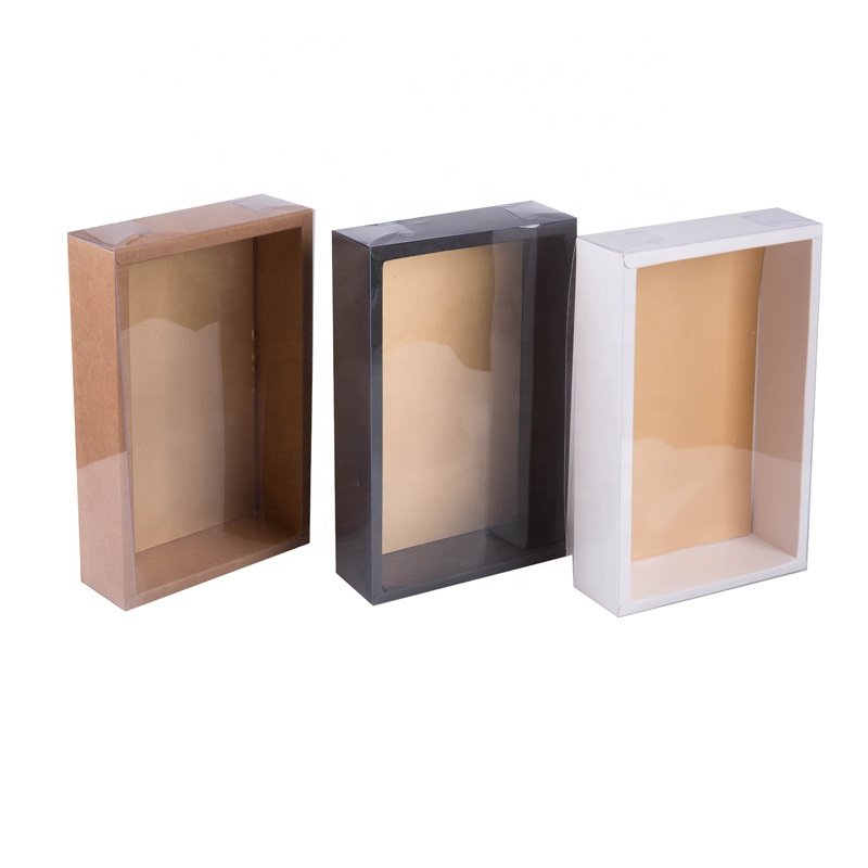 Wholesale Print Packaging Cake Cookie Jewelry Clothes Baking Food Wedding Invitations Have Clear Drawer Cover Paper Gift Box